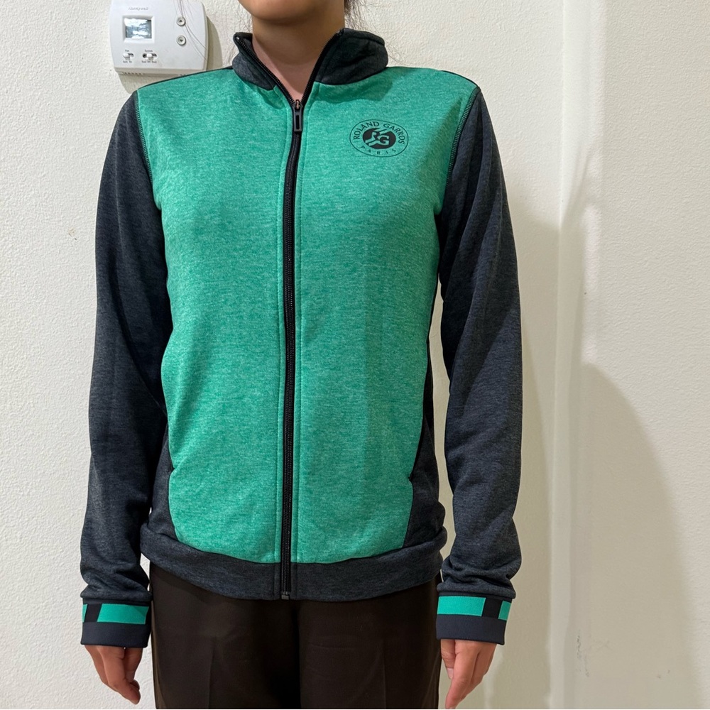 Adidas Gray and Green Climalite Jacket